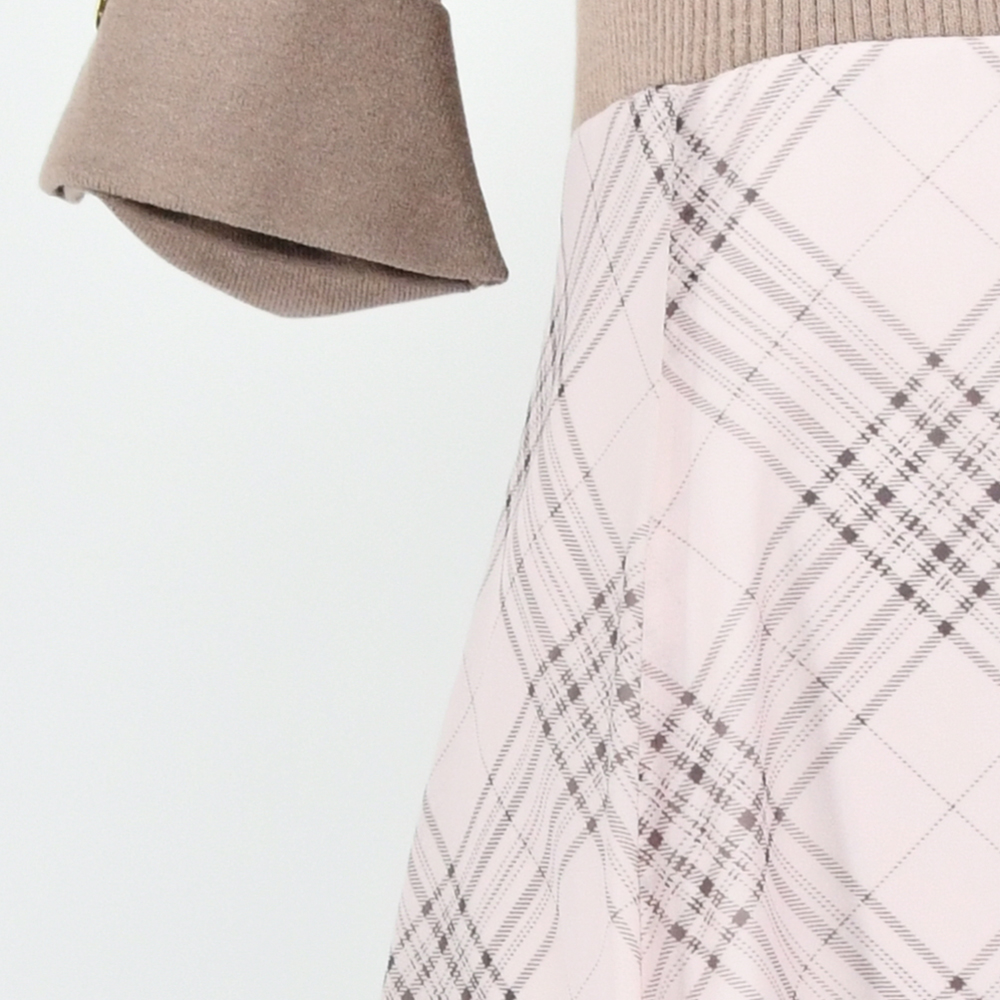 新品❤️LAISSE PASSE グレンチェック ニットドッキングワンピース 楽天市場】ラインチェック×ニット ドッキングワンピース