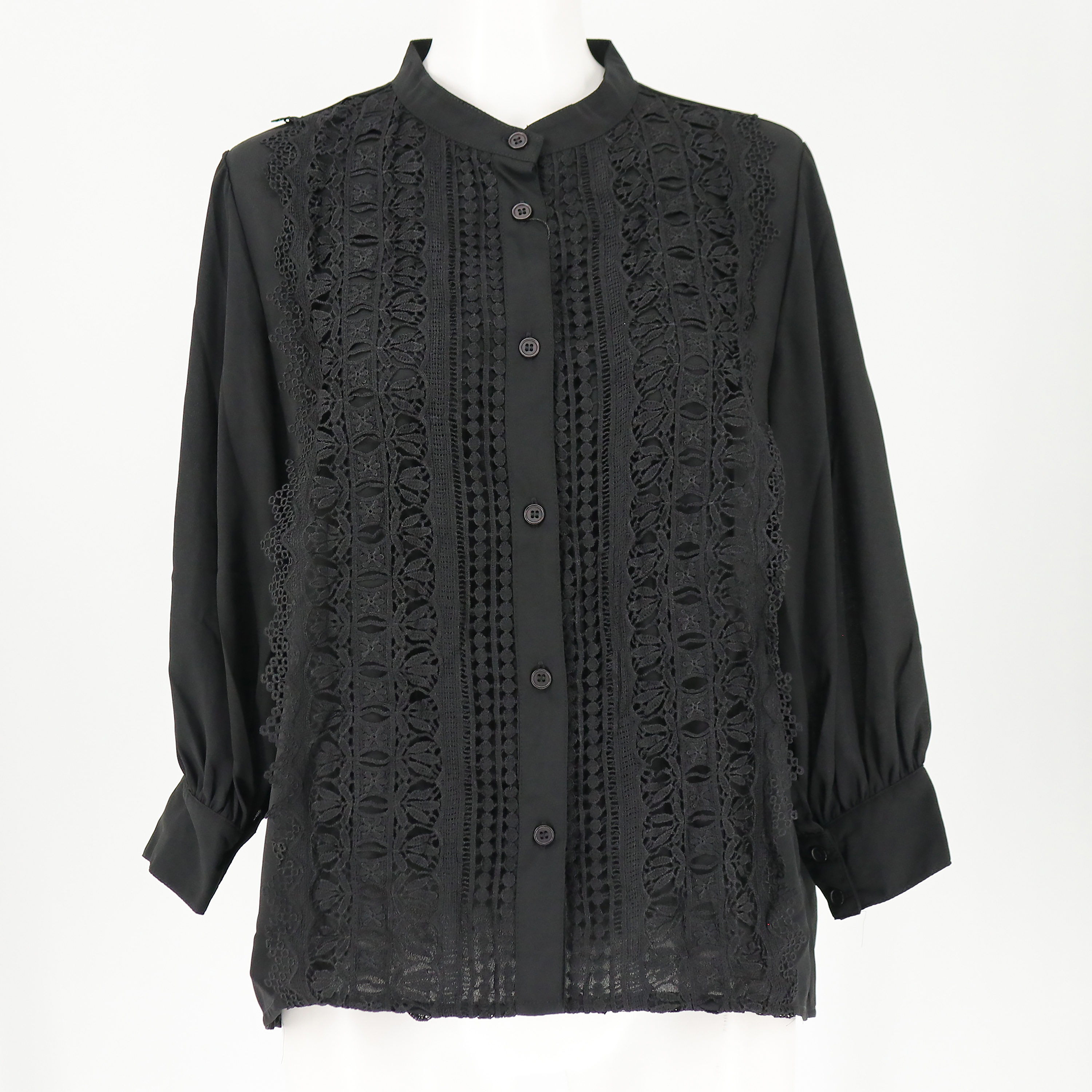 moment+/モーメントプラス]シフォンジョーゼットスタンドカラー