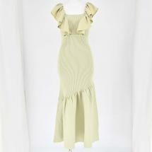 ラッフルニットマーメイドワンピース