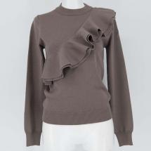 ラッフルフリル天竺ニット