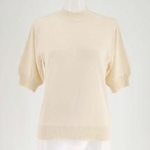 ５分袖パフスリーブニット