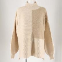 ヘリンボーン柄シャギー切り替えPO