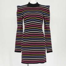 Susタイトリブニットミニワンピース