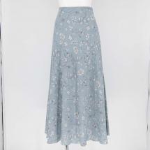 裾メロー花柄ナローフレアスカート