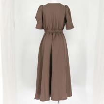 JUNOAH（ジュノア）の「パフスリーブカシュクールロングワンピース（ワンピース）」 - WEAR